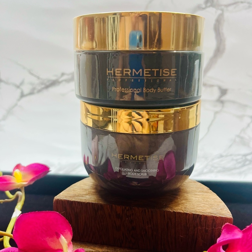 Hermetise Body Butter and Scrub Set- Skin Care Routine - Picture 2 of 6
